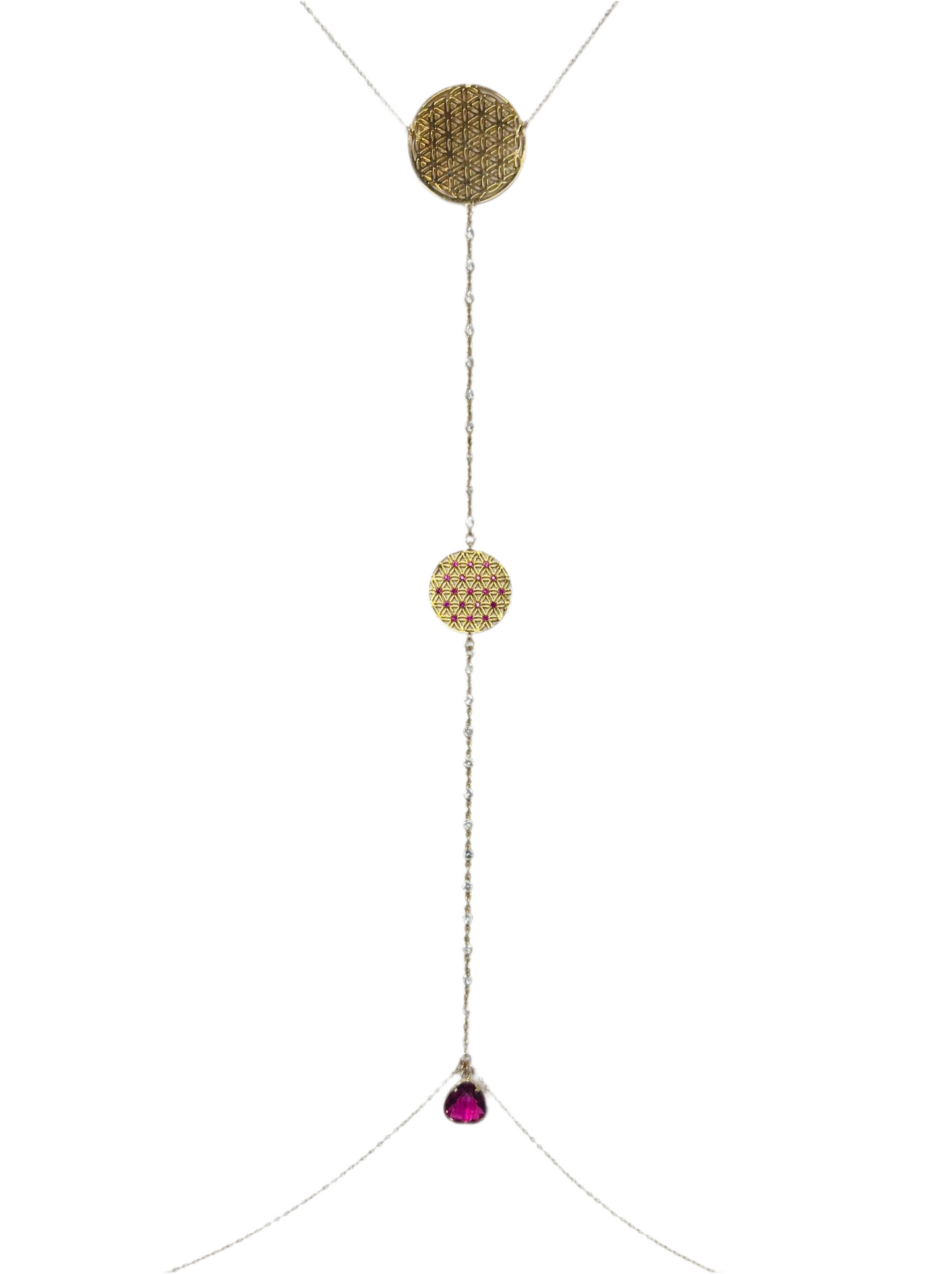 sacred flower lariat body chain