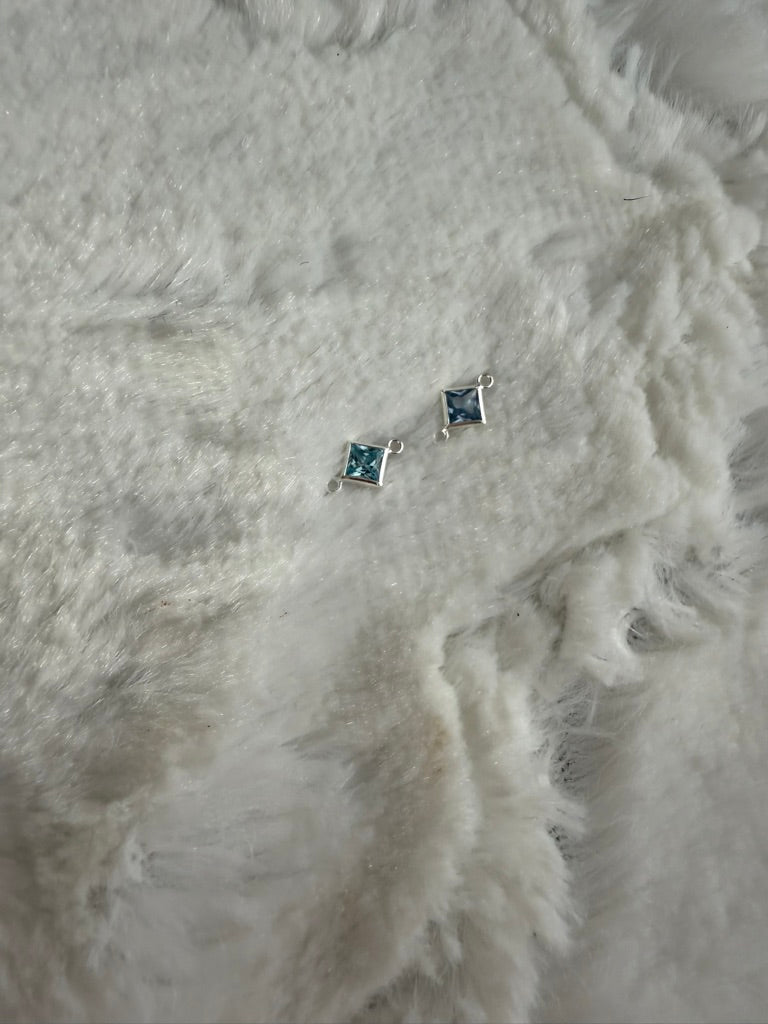 charms birthstones princess cut 4mm