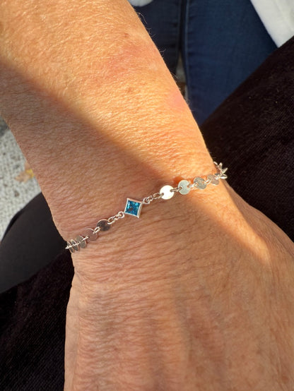 CHARMS BIRTHSTONES PRINCESS CUT 4mm