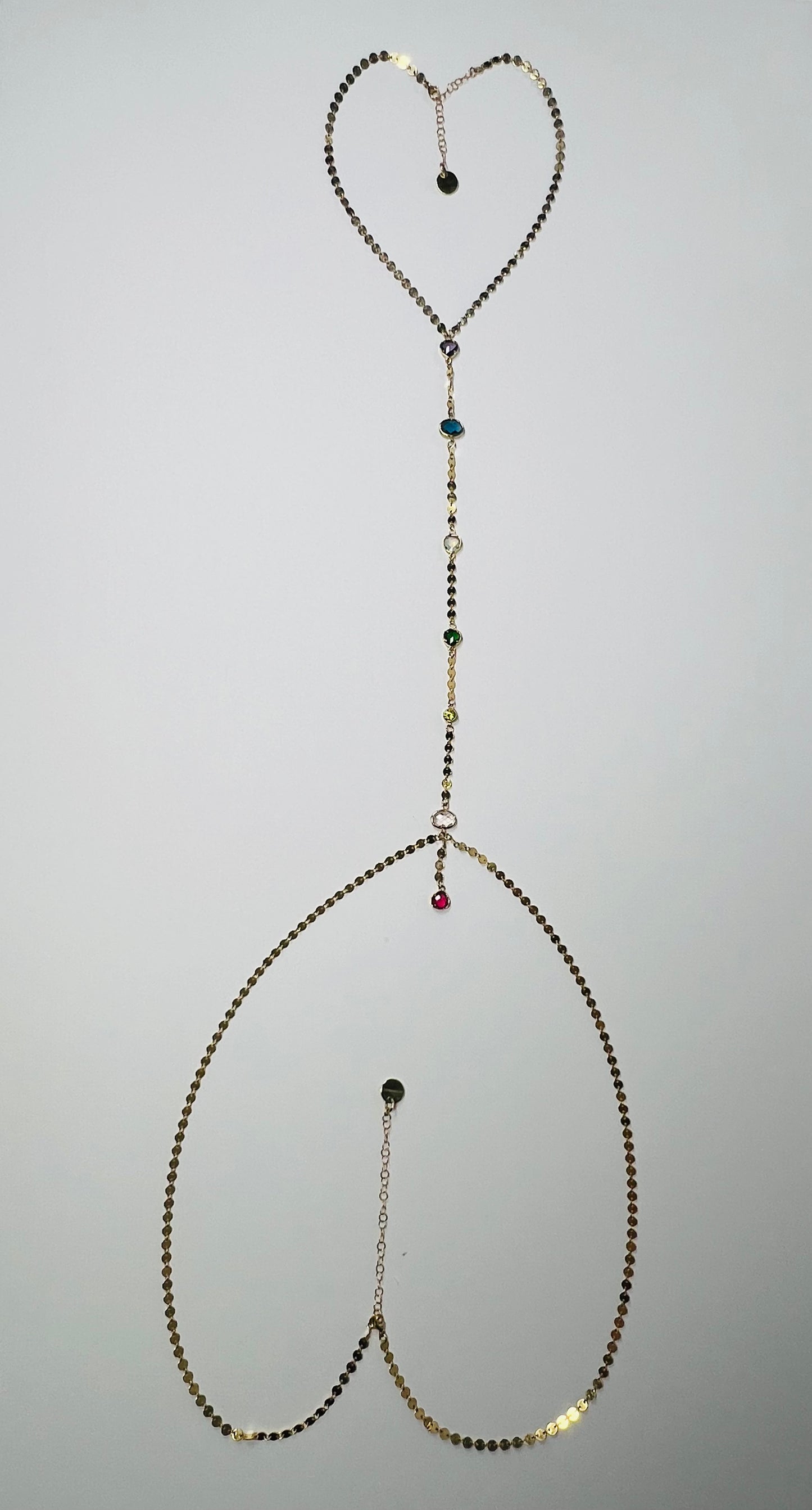 chakra allegra lariat gold body chain